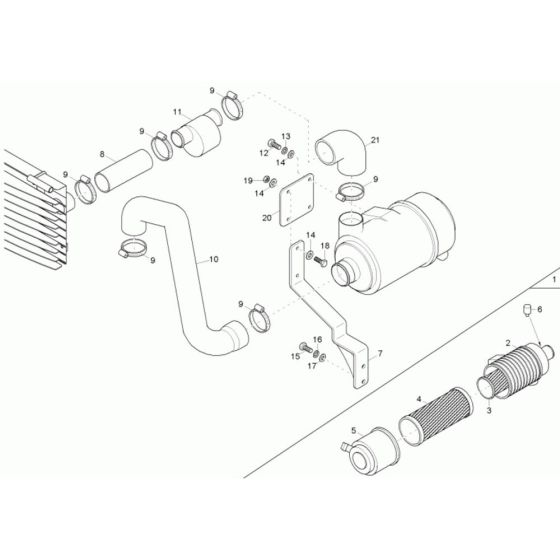 Air Cleaner Assembly for Wacker 4001 Dumper