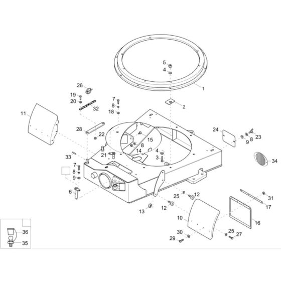 Front Frame Assembly for Wacker 4001 Dumper