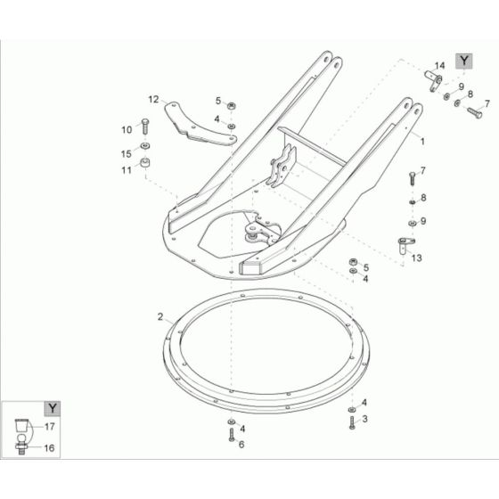 Swing Bracket Assembly for Wacker 4001 Dumper