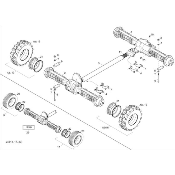 Axle Assembly for Wacker 4001 Dumper