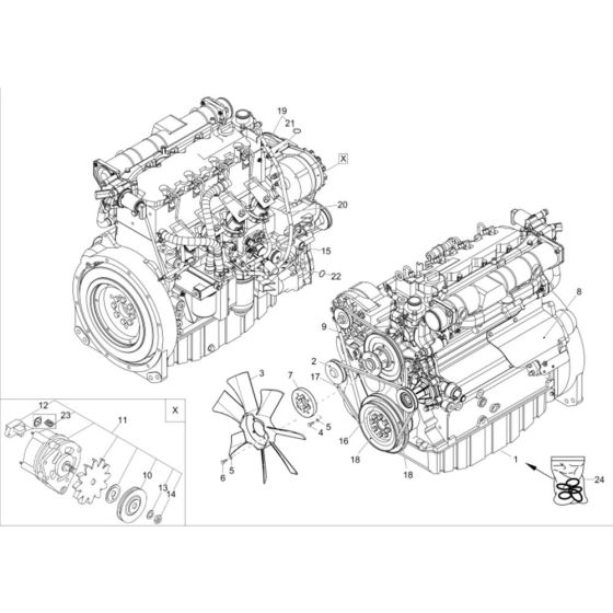 Engine Assembly for Wacker 5001 Dumper