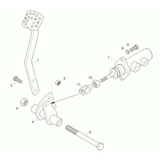 Foot Brake Assembly for Wacker 5001 Dumper