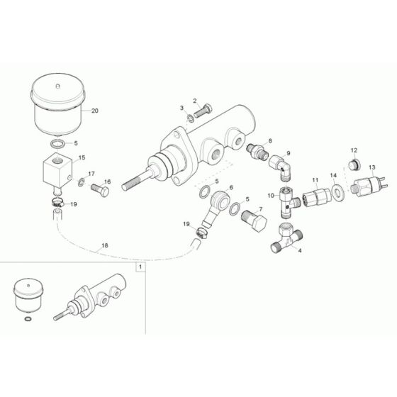 Brake Cylinder Assembly for Wacker 5001 Dumper