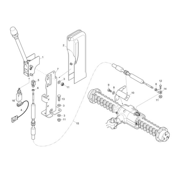 Hand Brake Assembly for Wacker 5001 Dumper