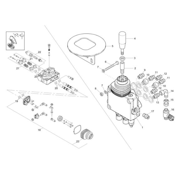 Control Valve Assembly for Wacker 5001 Dumper