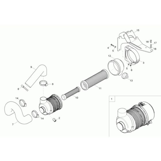 Air Cleaner Assembly for Wacker 5001 Dumper