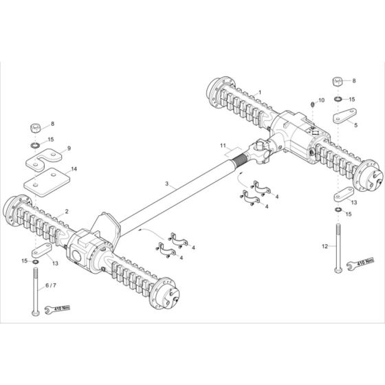 Axle Assembly for Wacker 5001 Dumper