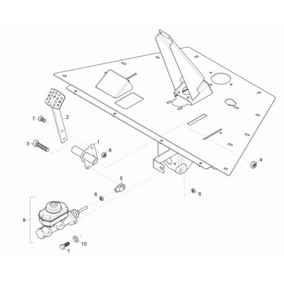 Foot Brake Assembly for Neuson 6001 Dumper