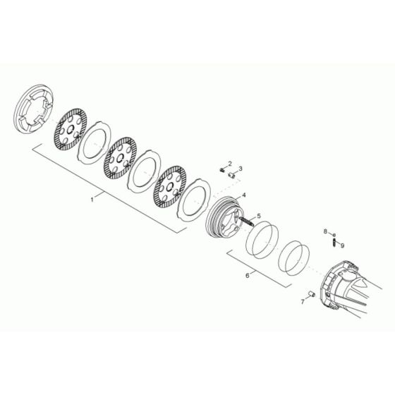 Brake (Front Axle) Assembly for Neuson 6001 Dumper