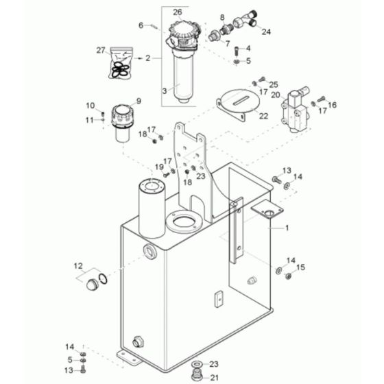 Hydraulic Tank (Front Tip) Assembly for Neuson 6001 Dumper