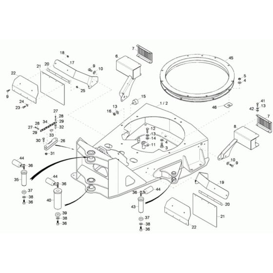 Front Frame Assembly -1 for Neuson 6001 Dumper