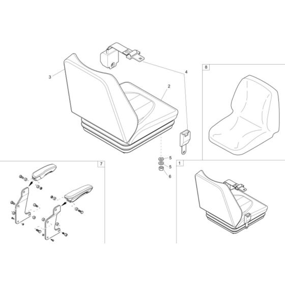 Seat Assembly for Neuson 6001 Dumper