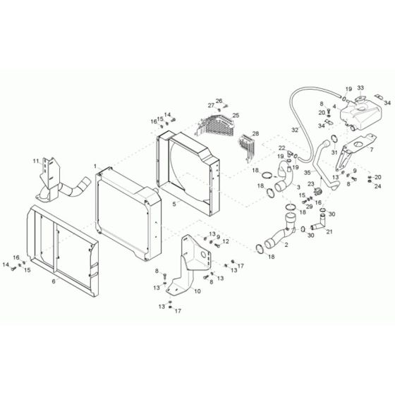 Water Cooler Assembly for Neuson 6001 Dumper