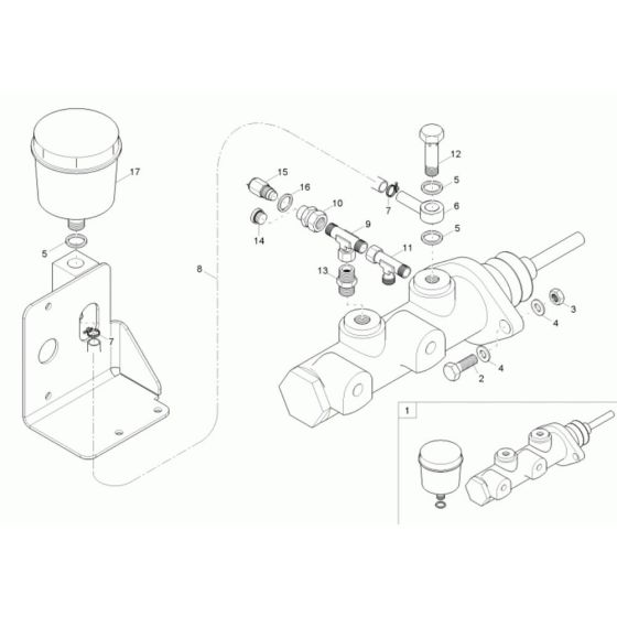 Brake Cylinder Assembly for Wacker 6001 Dumper