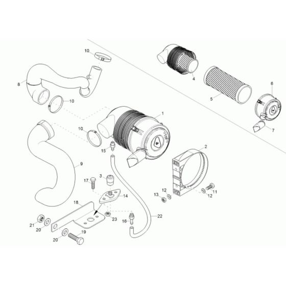 Air Cleaner Assembly for Wacker 6001 Dumper