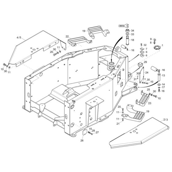 Rear Frame Assembly for Wacker 6001 Dumper