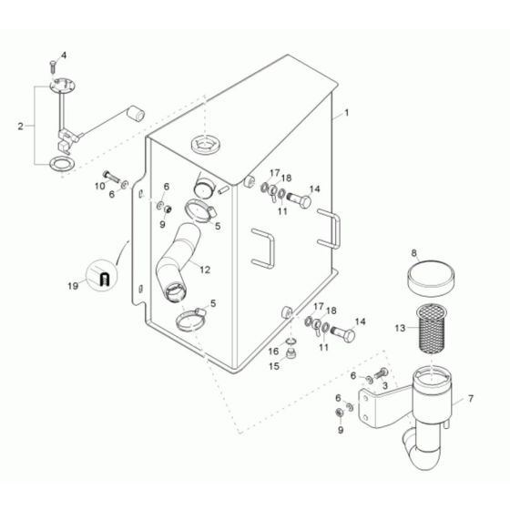 Fuel Tank Assembly for Wacker 6001 Dumper