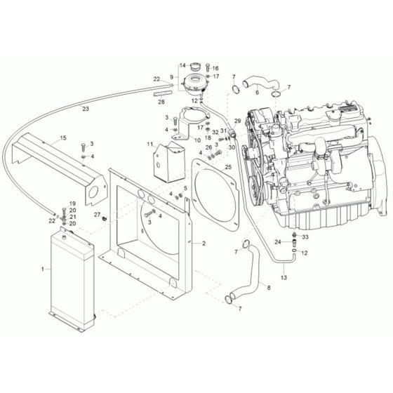 Water Cooler Assembly for Wacker 6001 Dumper