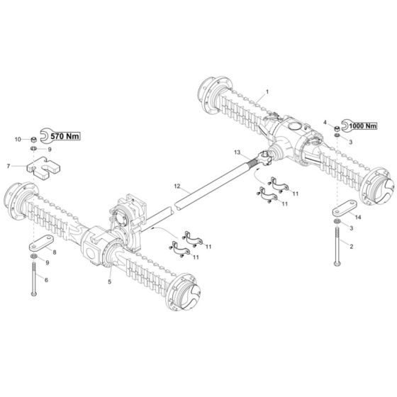 Axle Assembly for Wacker 6001 Dumper