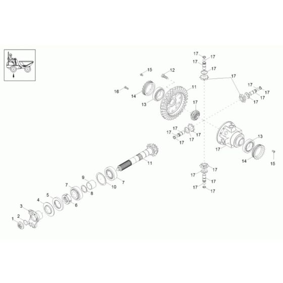 Differential Axle Assembly -1 for Neuson 9001 Dumper