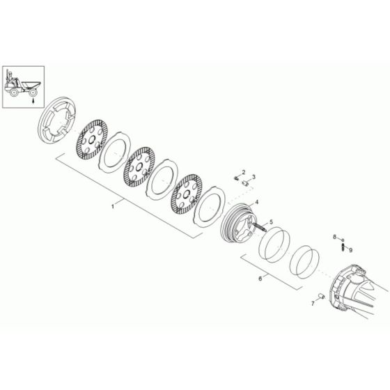 Brake Assembly for Neuson 9001 Dumper