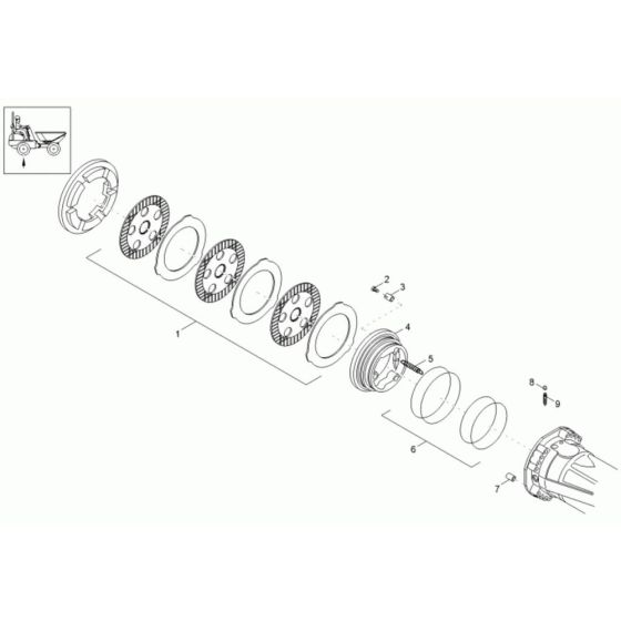 Brake Assembly -1 for Neuson 9001 Dumper