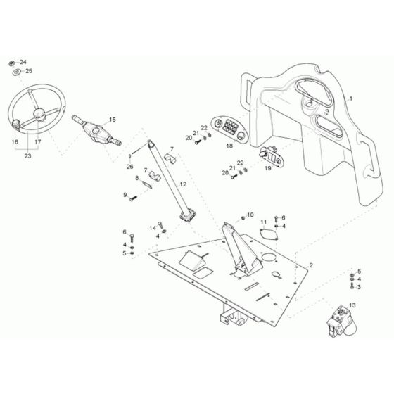 Pilot Stand Assembly for Neuson 9001 Dumper