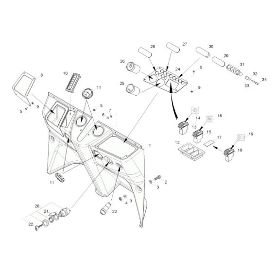 Instrument Panel Assembly -1 for Neuson 9001 Dumper