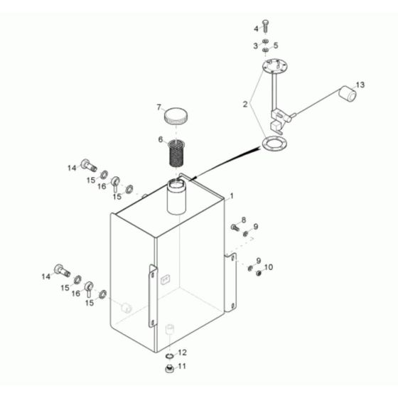 Fuel Tank Assembly for Neuson 9001 Dumper