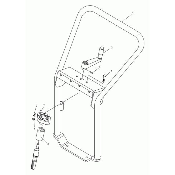 Handle Assembly for Wacker BFS 100 Floor Saw