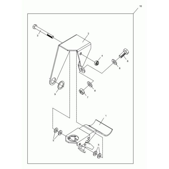 Brake Assembly for Wacker BFS 100 Floor Saw