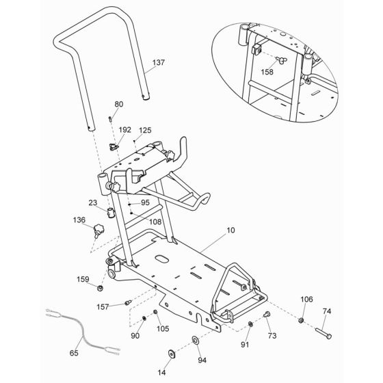 Frame Assembly for Wacker BFS 12 Floor Saw