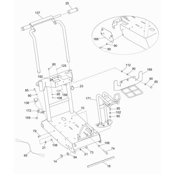 Frame Assembly for Wacker BFS 1214 Floor Saw