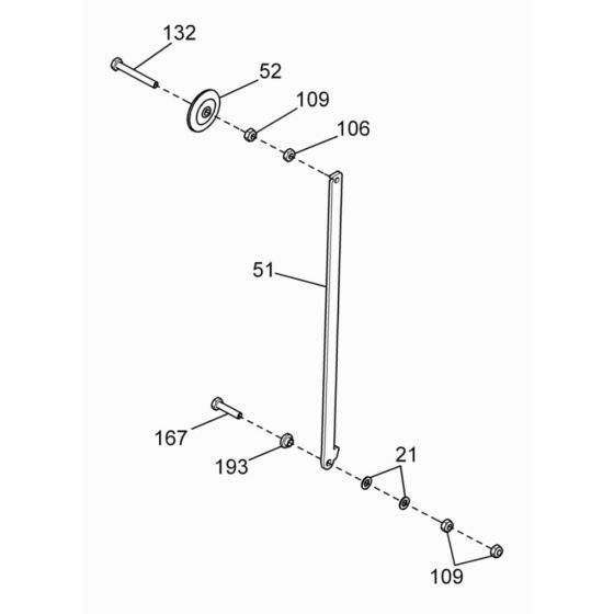 Guide Wheel Assembly for Wacker BFS 1214 Floor Saw