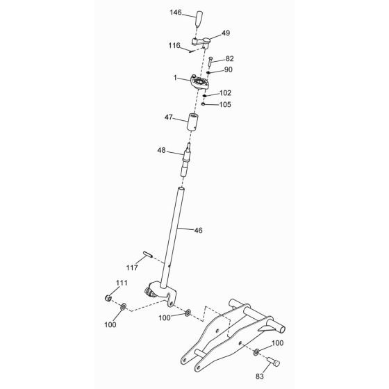 Crank Assembly for Wacker BFS 1214 Floor Saw