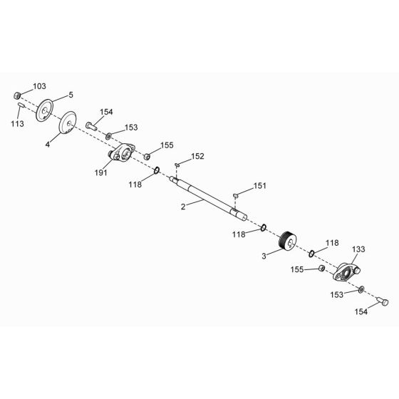 Shaft Assembly for Wacker BFS 1214 Floor Saw