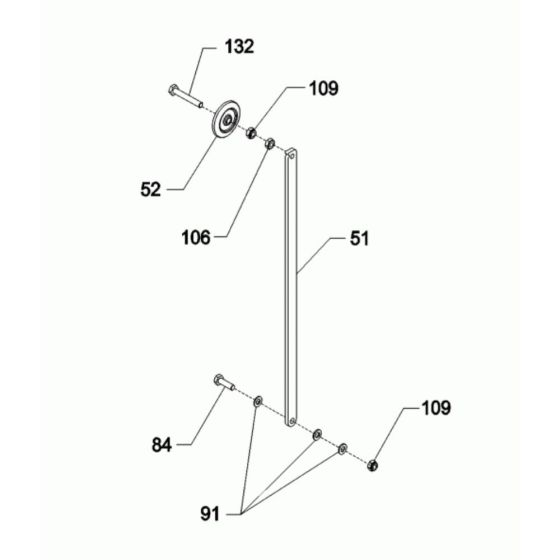 Guide Wheel Assembly for Wacker BFS 130 Floor Saw