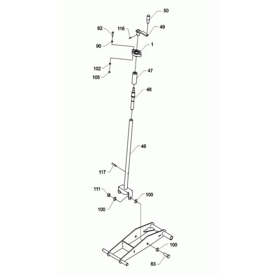 Crank Assembly for Wacker BFS 130 Floor Saw