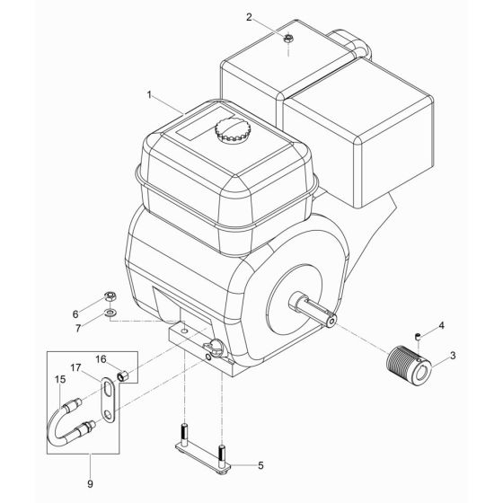 Engine Assembly for Wacker BFS 1318 Floor Saw