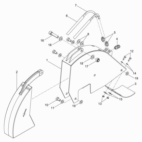 Saw Guard Assembly for Wacker BFS 1318 Floor Saw