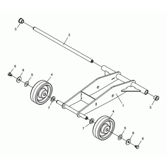 Wheel Assembly for Wacker BFS 1318 Floor Saw