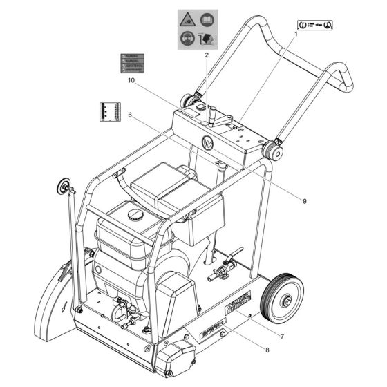 Decals for Wacker BFS 1318 Floor Saw