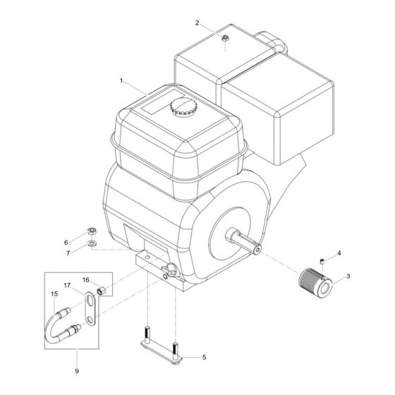 Engine Assembly for Wacker BFS 1345 Floor Saw