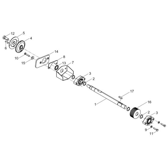 Shaft Assembly for Wacker BFS 1350 Floor Saw