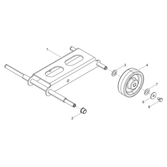 Wheel Assembly for Wacker BFS 1350 Floor Saw