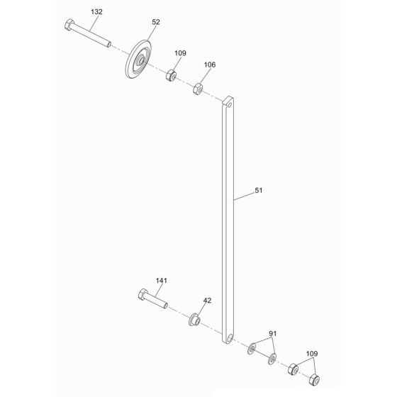 Guide Wheel Assembly for Wacker BFS 16 Floor Saw