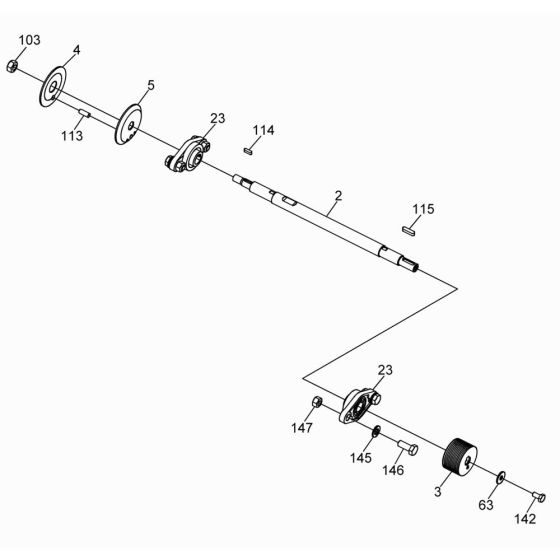 Shaft Assembly for Wacker BFS 16 Floor Saw