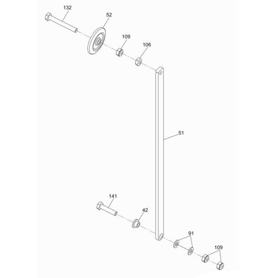 Guide Wheel Assembly for Wacker BFS 20 Floor Saw