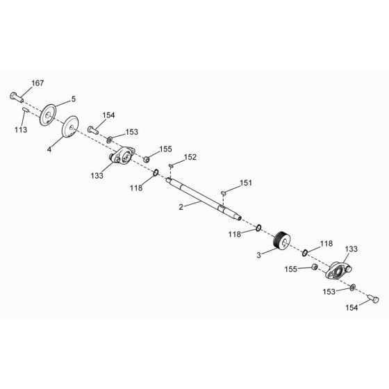 Shaft Assembly for Wacker BFS 614 Floor Saw