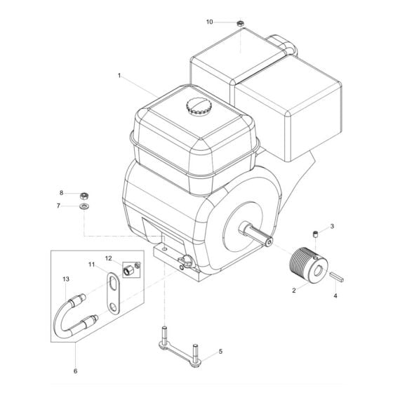 Engine Assembly for Wacker BFS 735 Floor Saw